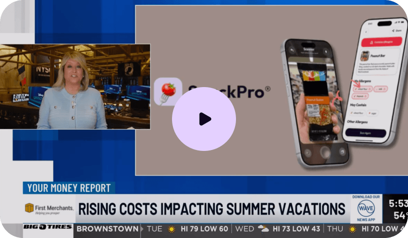 As Seen On TV. New App Highlights food Allergens