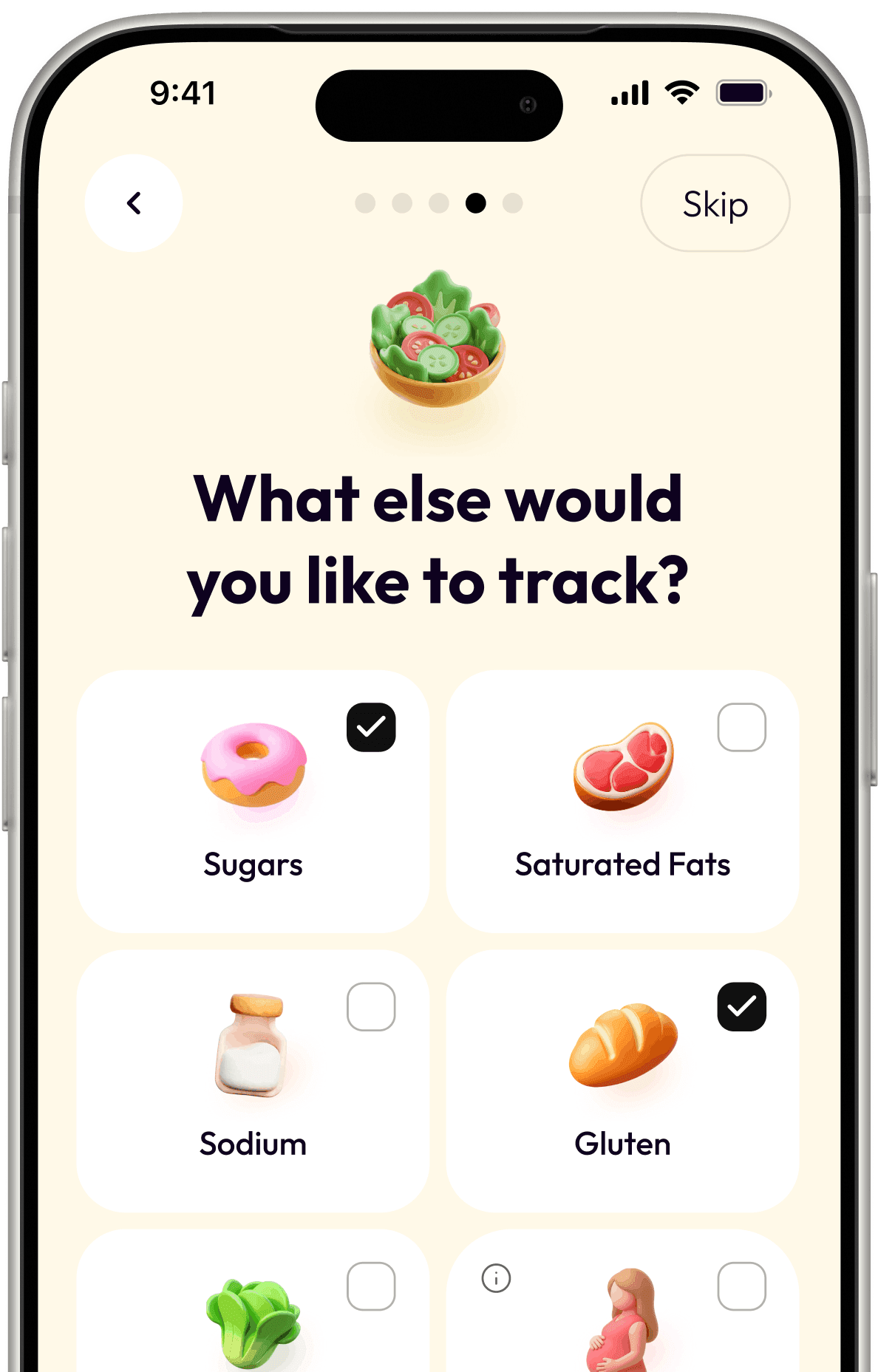 Choose what to track