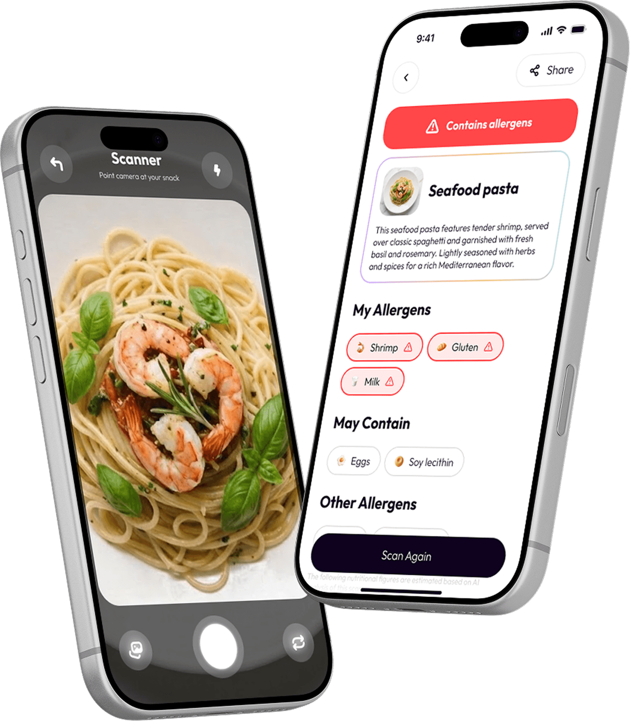 Phone with SnackPro app open - two